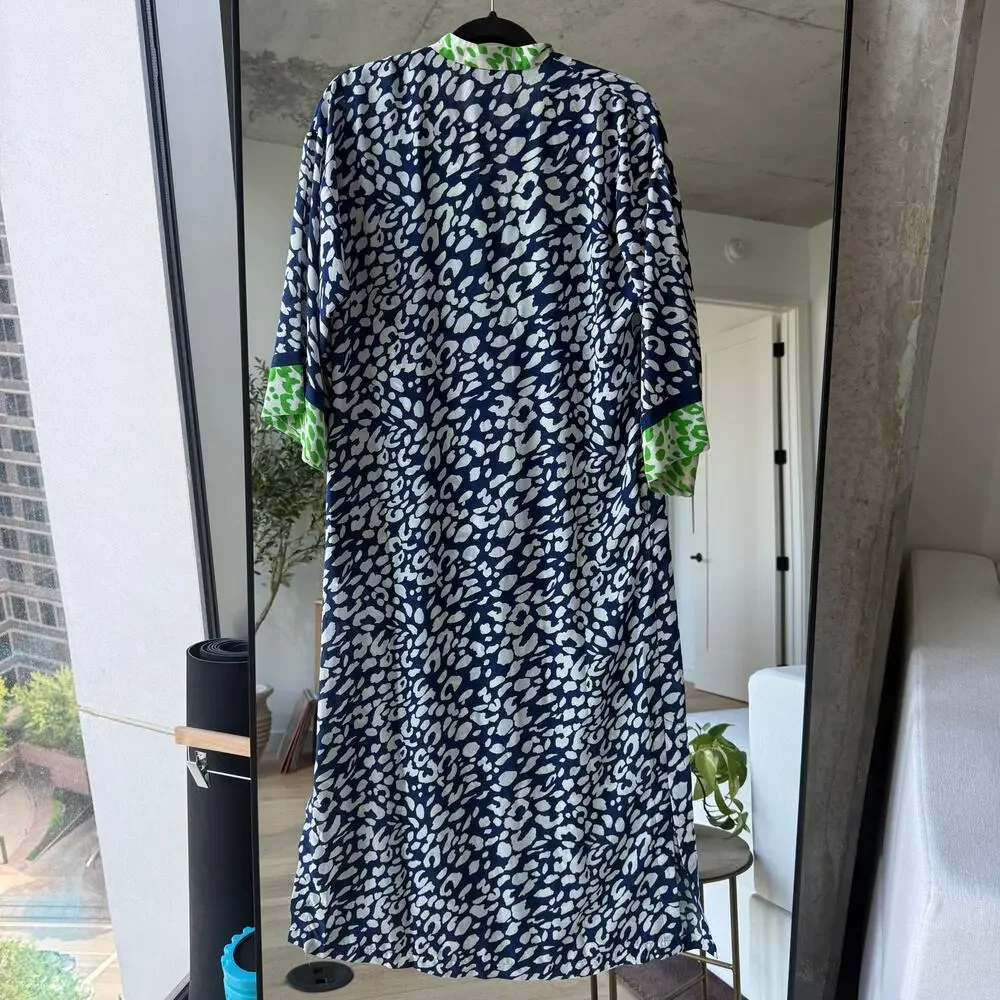 Oscar de la Renta Leopard Print Caftan Maxi Dress - Picture 3 of 4
